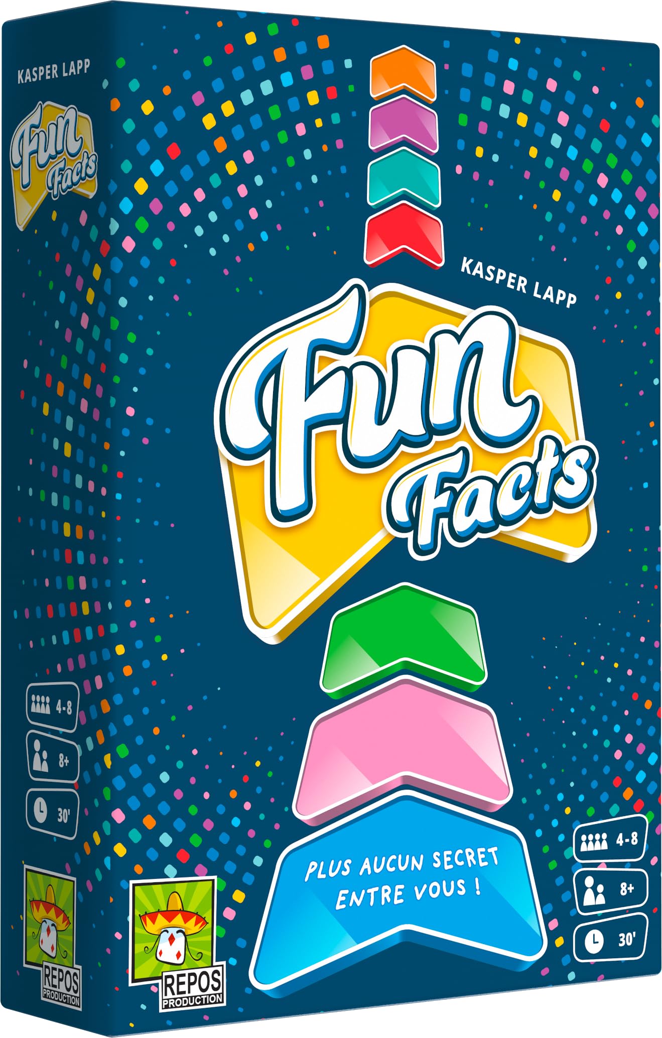 Asmodee - Fun Facts - Fun Party Game - Family and Children Board Game from 8 Years Old - Laughs Guaranteed - Get to Know You - 4 to 8 Players - 30 Min - in French - Rest Production