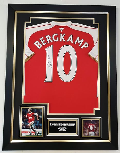 Www Signedmemorabiliashop Co Uk Dennis Bergkamp Of Arsenal Signed Shirt Amazon Co Uk Sports Outdoors