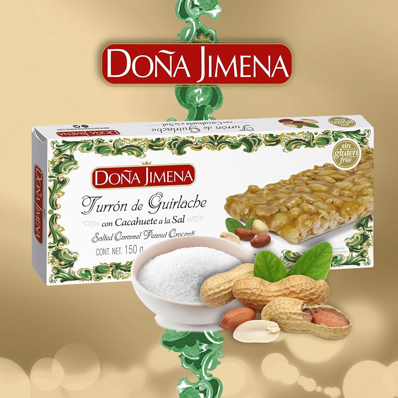Turrón Guirlache de Cacahuete con Miel, Sin Gluten, 150 g