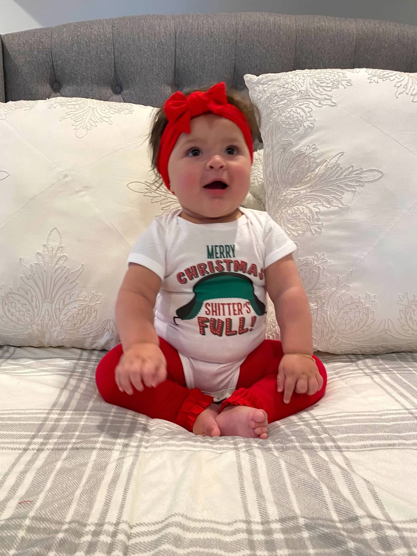 Ink Trendz Merry Christmas Shitter's Full Christmas Vacation Funny Griswald Cute Baby Onesie