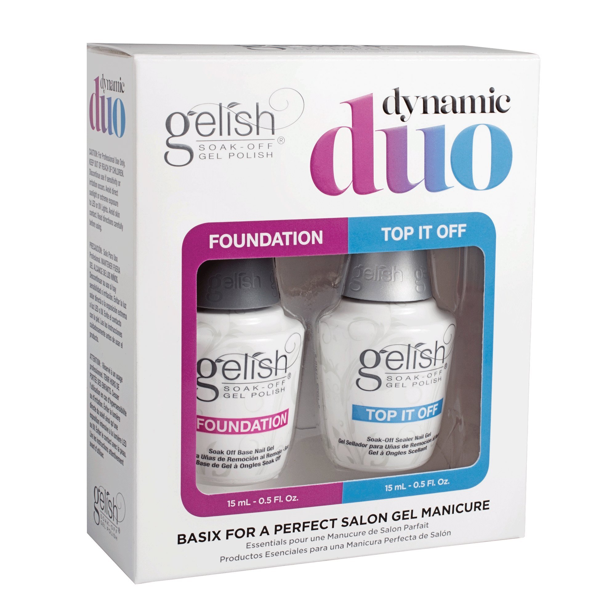 Gelish Dynamic Duo Soak Off Gel Nail Polish - Foundation Base and Top Sealer - Image 5
