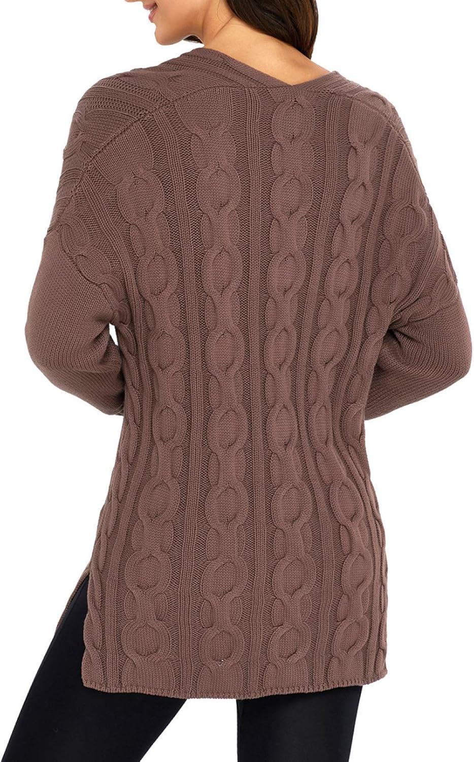 Sidefeel Women Casual V Neck Loose Fit Knit Sweater Pullover Top at  Women’s Clothing store