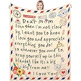 Throw Blanket Birthday Gifts for My Best Mom,Love Dear Mom Blanket from Daughter Son,Anniversary Birthday Gift for Mother,We Love You Thank You Soft Flannel Blanket Presents for Mother 50"x60"