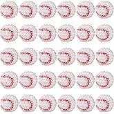 Fashewelry 30pcs Rhinestone Bubblegum Beads 20mm Baseball Disco Sport Theme Resin Round Gumball Beads for Beadable Pen Lanyards Keychain Bag Chain Jewelry Making