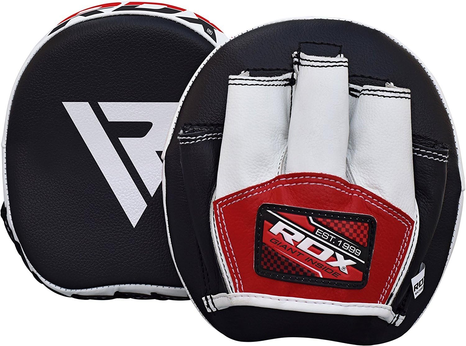 RDX Boxing Pads Mini Focus Mitts, Maya Hide Leather Micro Hook and Jab Hand Pads, Smartie Strike Shield for Kickboxing, MMA, Muay Thai, Punching Target, Martial Arts, Karate Training : Sports & Outdoors
