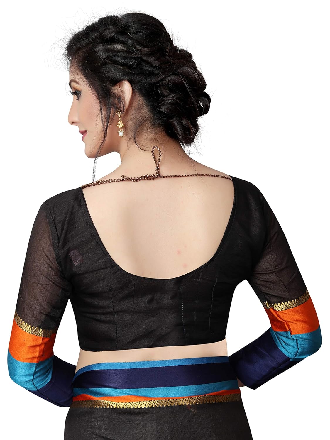 perfectblue cotton saree with blouse piece