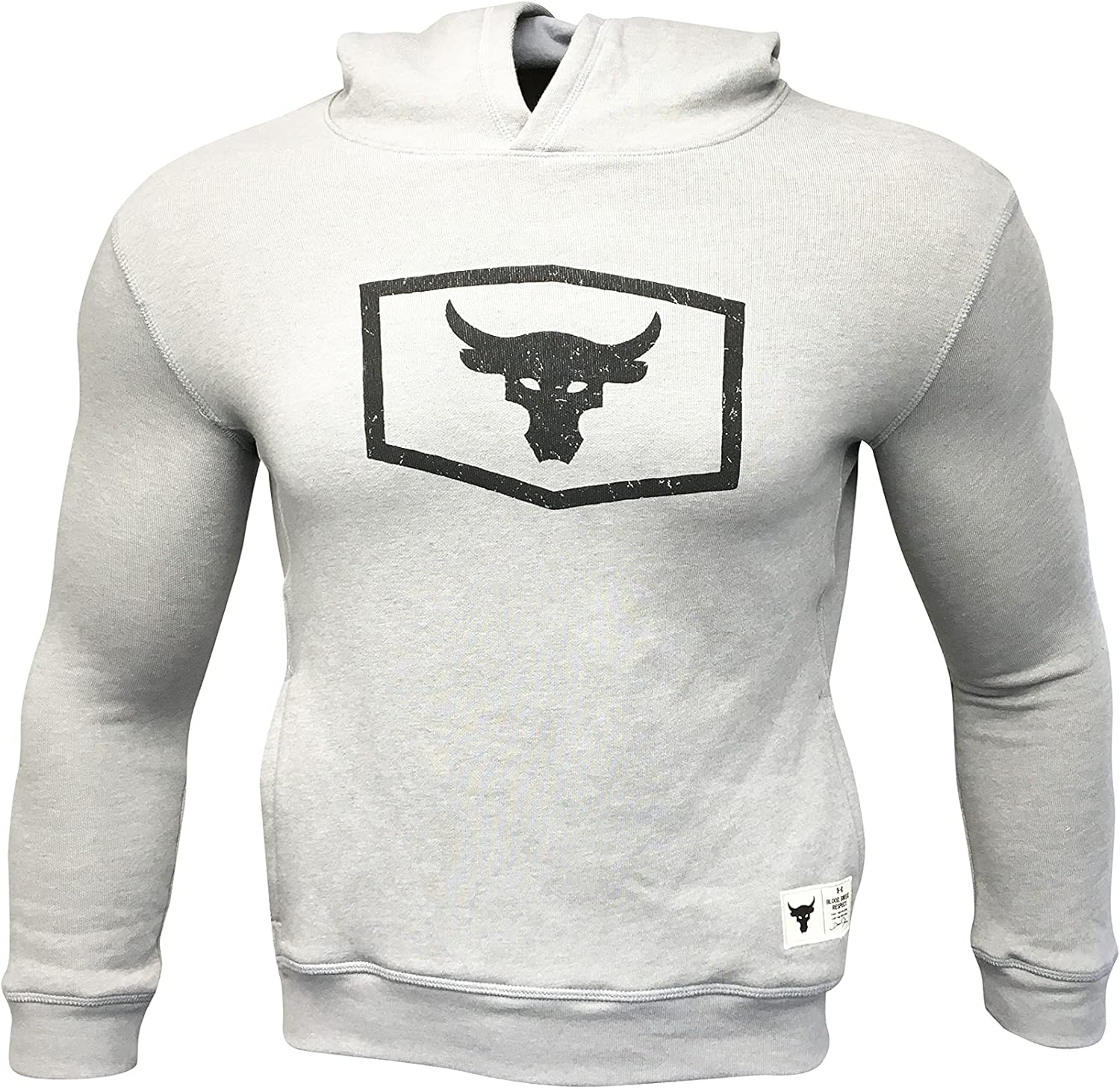 Under Armour Boys Hoodie, Hooded Sweatshirt Cotton/Polyester Blend 1348534 Grey (X