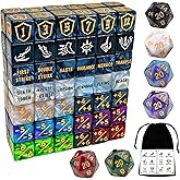 90 PCS MTG Counter Dice Set - AbilityKeyword Counters, -1/+1 Life Counter, Shield Counter, MTG Patterned Display dice, Creatu