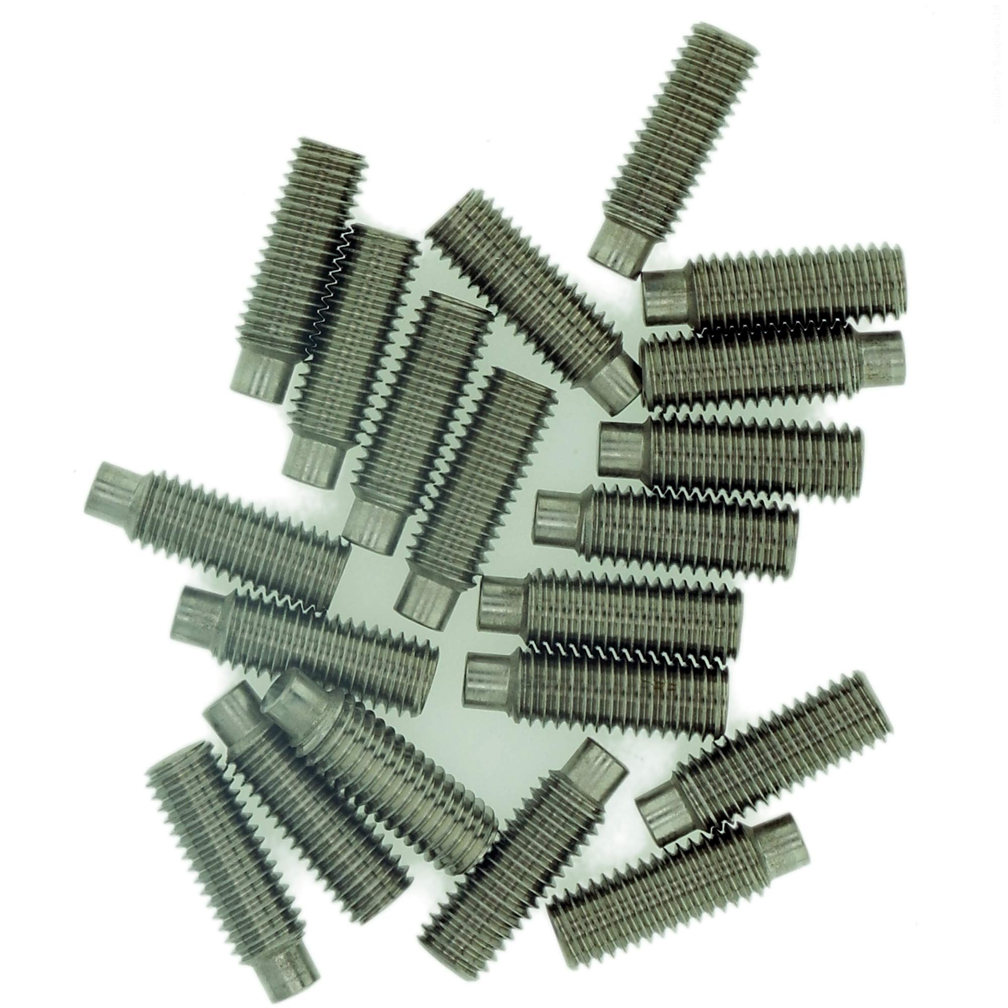 M4 (4mm x 20mm) Hex Socket Grub Screw (Dog Point) - Stainless Steel (A2) (Pack of 20)