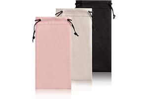 TRIUMPH VISION Soft Eyeglass Pouch 3 Pack - Pouch for glasses Microfiber Screen Cleaning Bag