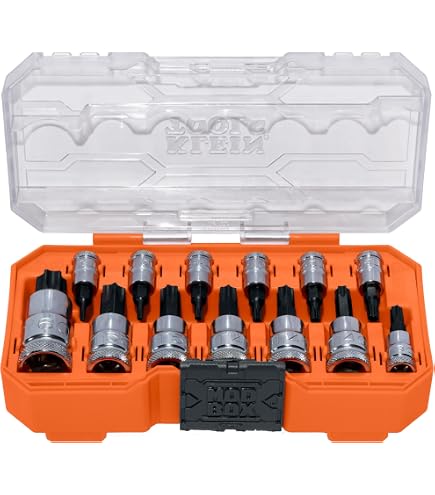 【4点セット】UX-11  CX-13  BX-49  BX-51 Klein Tools 65213HEX Knurled Hex Bit Socket Set, 1/4, 3/8 and 1/2