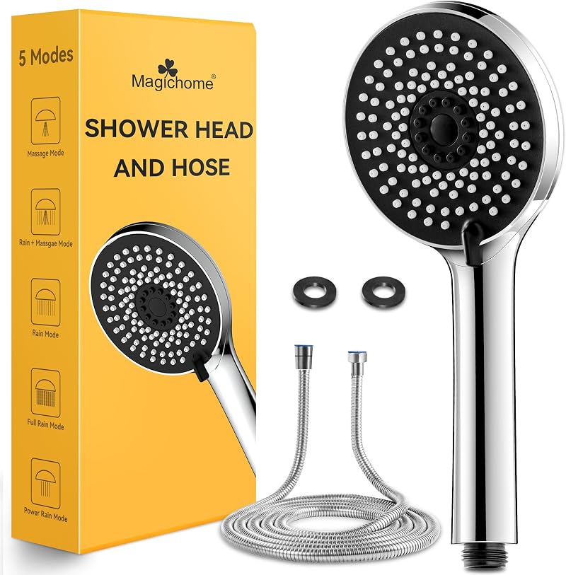 Magichome 2M High Pressure Shower Head 5 Modes Universal Hose