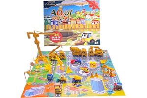 Christmas Decor Xmas 1 Set Toy Advent Calendar for Christmas Alloy Construction Vehicle Toys with Various Surprise Cars 24 Da