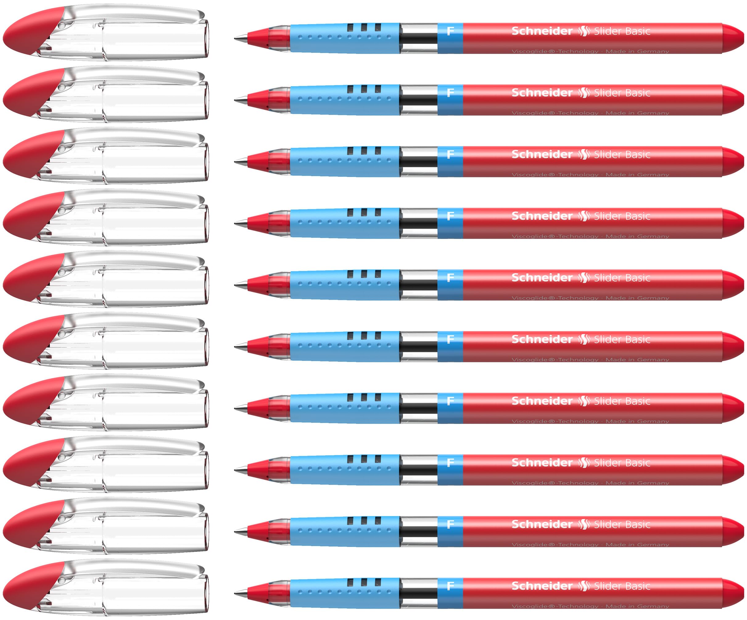 Schneider Slider 151002 Ballpoint Pen F Pack of 10 Red