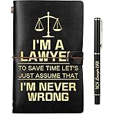 Zhanmai 2 Pcs Lawyer Gifts for Women Men, I'm a Lawyer Inspirational Christmas Birthday Gifts Office Leather Journal with Ballpoint Pen Set, Graduation Birthday Appreciation Presents