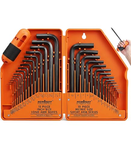 Drixet Orange SAE-Inch/Metric/mm Ball Point Hex Socket Driver
