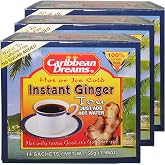 Caribbean Dreams Instant Ginger Tea, Unsweetened, 18g (Pack of 3) - Total 42 Tea Bags