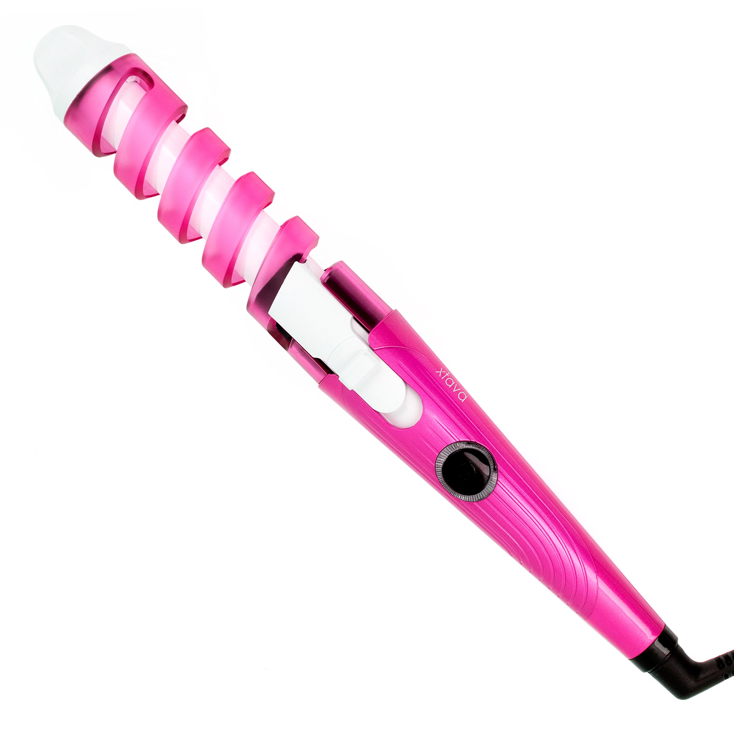 xtava Curlz Spiral Hair Curler Professional Curling Iron with Built