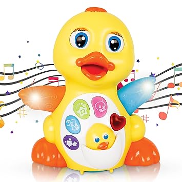 CifToys Baby Toys Musical Duck Toys for 1 Year Old Boy Girl Gifts with Lights and Adjustable Sound