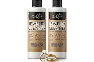 EVO DYNE Ultrasonic Jewelry Cleaner Solution (16oz) Concentrated Jewelry Cleaner for Diamonds, Gold, Silver & More | Compatible with Ultrasonic Machine (s) - Made in USA
