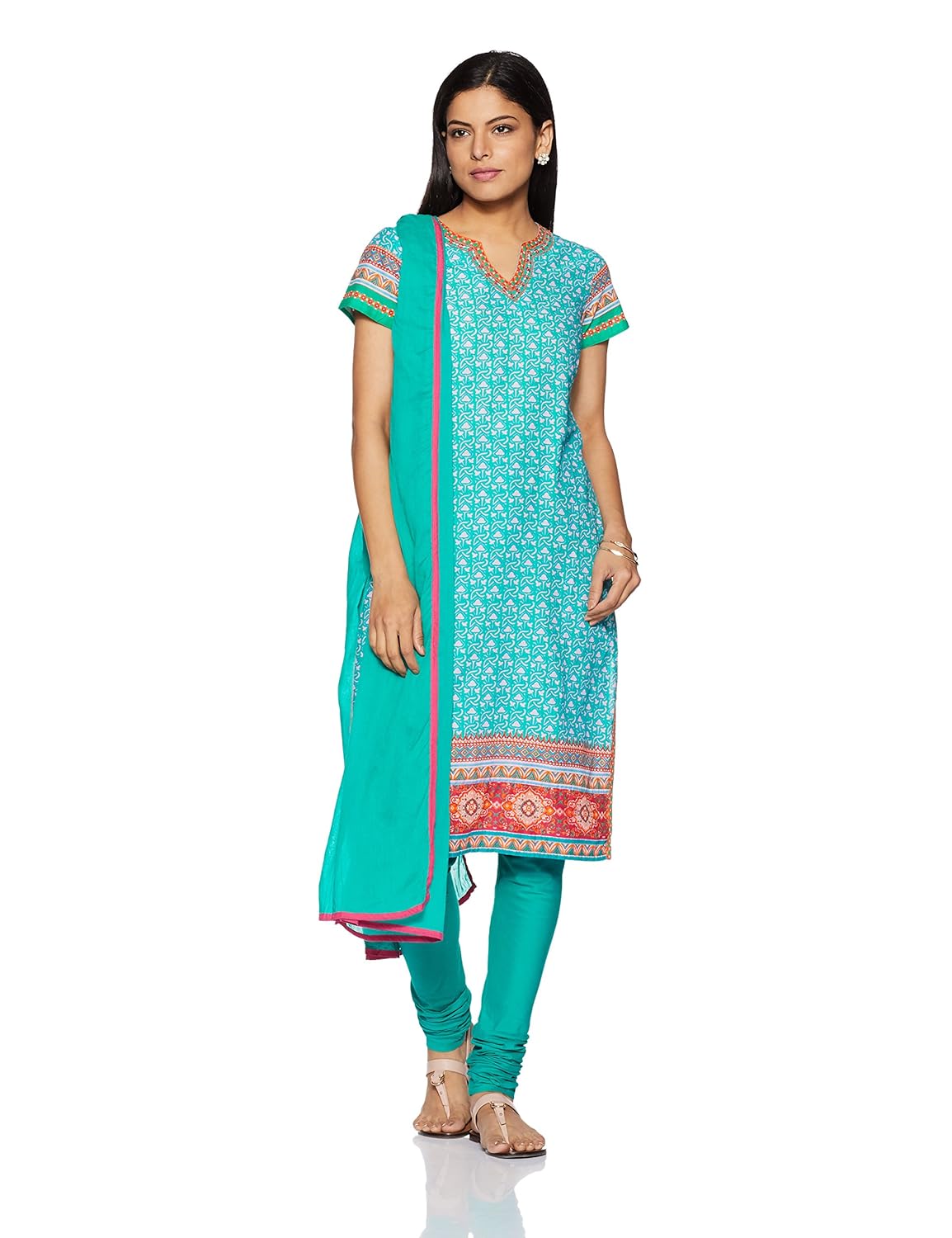 biba women's a-line salwar suit