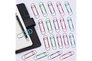 HONGLIANG 20 PCS Metal Pen Holder Clips for Notebook - Colorful Planner Pen Holder & Paper Clip Set - Multi-Purpose Pencil Clips for Journal Planner Office School Supplies (5 Colors)