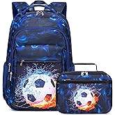 LEDAOU Kids School Backpack with Lunch Box for Boys Girls Bookbag School Bag Preschool Kindergarten Toddler Backpack