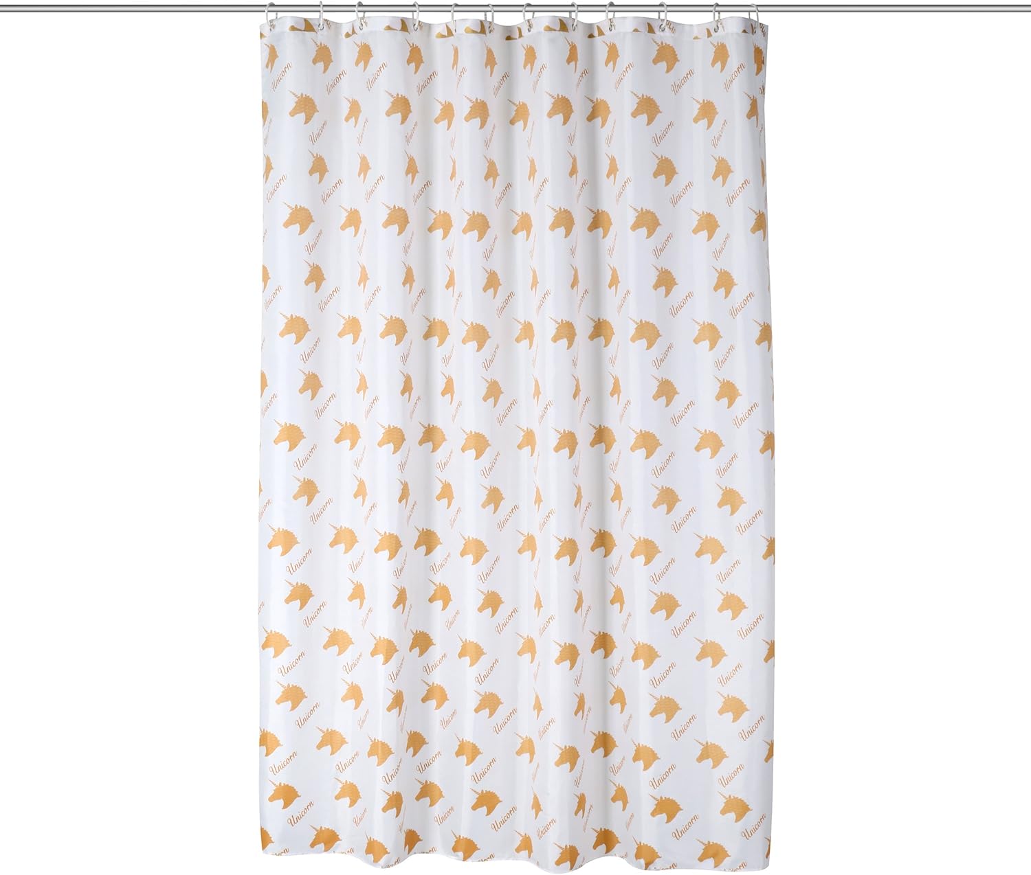 Unicornio cortina de ducha color Blanco + Dorado Unicorn de Print
