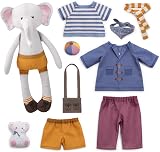 kullaloo Dress Me Bestie Eddy Elephant Doll Sewing Fabric Panel view 6