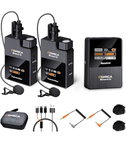 Amazon.com: COMICA BoomX-D2 Wireless Microphone with Dual-Channel