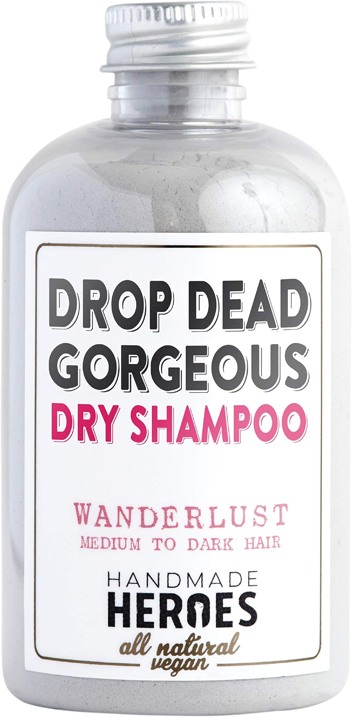 All Natural Vegan Dry Shampoo - Drop Dead Gorgeous Dry Shampoo Powder for Dark Hair Brunettes