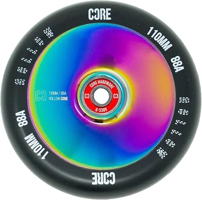 CORE Hollow Stunt Scooter Wheel 110mm ABEC 9 Bearings Black NeoChrome