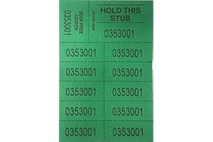 THE TICKET GURUS Auction Tickets-10 Number (Green) 100ct