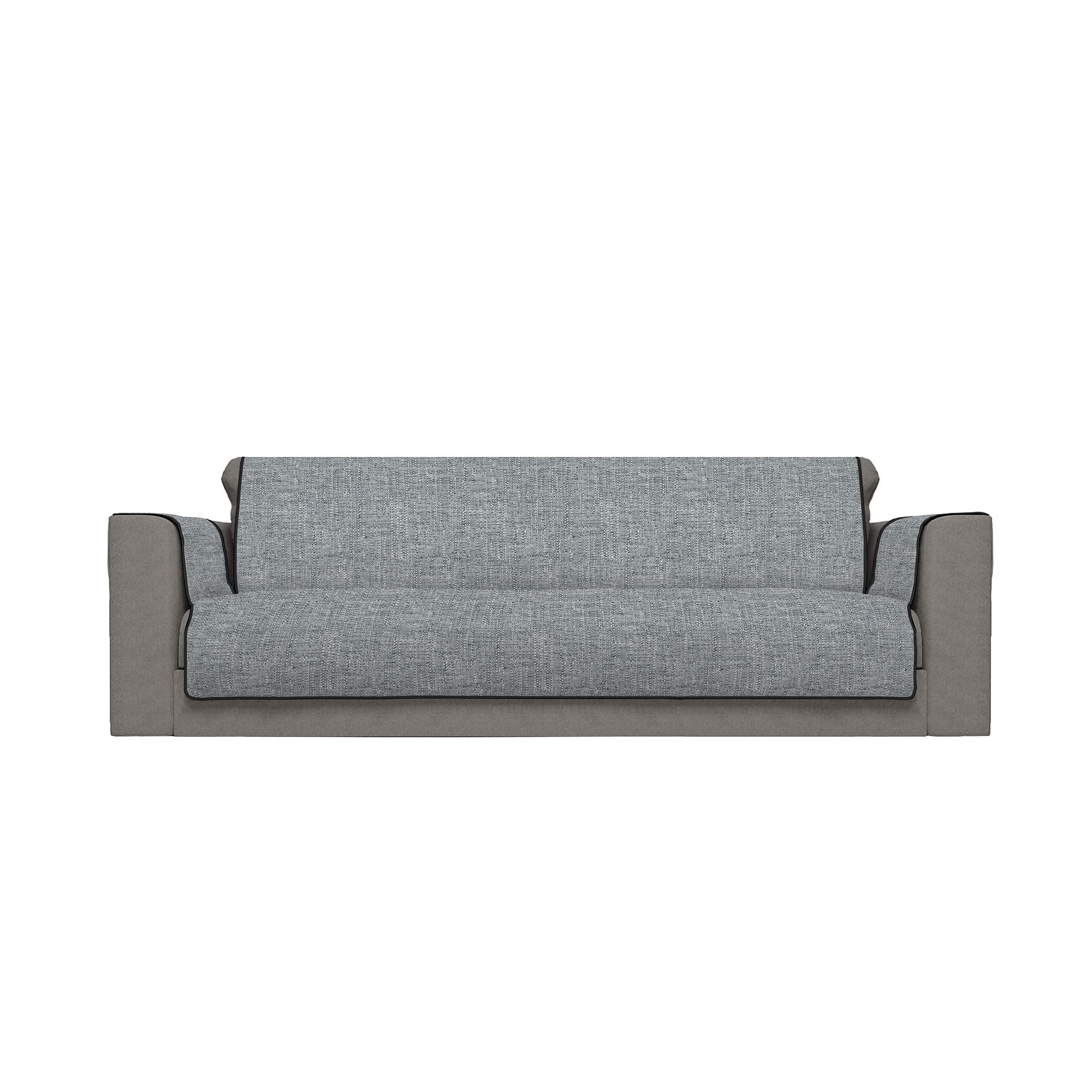 Italian Bed Linen Comfort Anti-Slip Sofa Cover, 4 Places, Dark gray