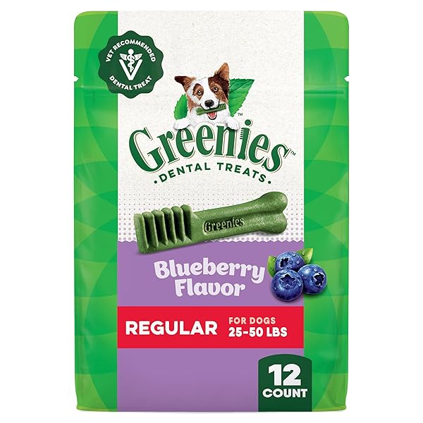 GREENIES VETERINARIAN-RECOMMENDED NATURAL DENTAL DOG TREATS, DENTAL CHEWS...