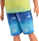 Barbie Ken Fashionistas Doll 236 with Black Hair Blue Green Ombre Tank view 5