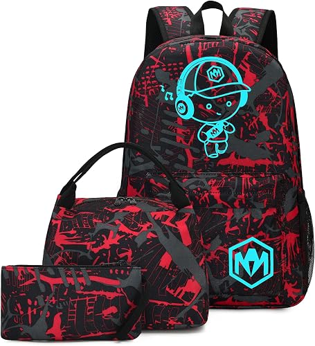 WIHVE Lightweight School Backpack For Teens - Water Resistant, Multiple Pockets, With Side Bottle Holders - View #5