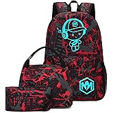 Bluboon School Backpack for Boys Teens Bookbag Travel Daypack Kids Girls Lunch Bag Pencil Case