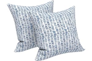LVTXIII Outdoor Throw Pillow Covers 20 x 20 Inch, Covers ONLY Modern Cute Pattern Decorative Square Toss Pillow Case Pack of 2 for Home Patio Garden Sofa Bed Furniture, A Pebble Blue