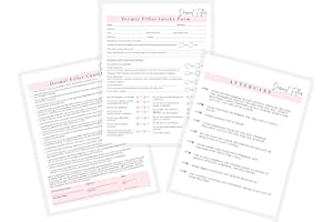 LASHICORN Dermal Filler Consent Form Intake Form & Aftercare Form | 75 Pack | 8.5x11" inch Paper Size Form | Injectable Dermal Filler Form Bundle Client Signature | 25 Consent, 25 Intake, 25 Aftercare