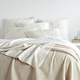 Pine Cone Hill Faro Fleece Natural Solid Cotton Blanket, King