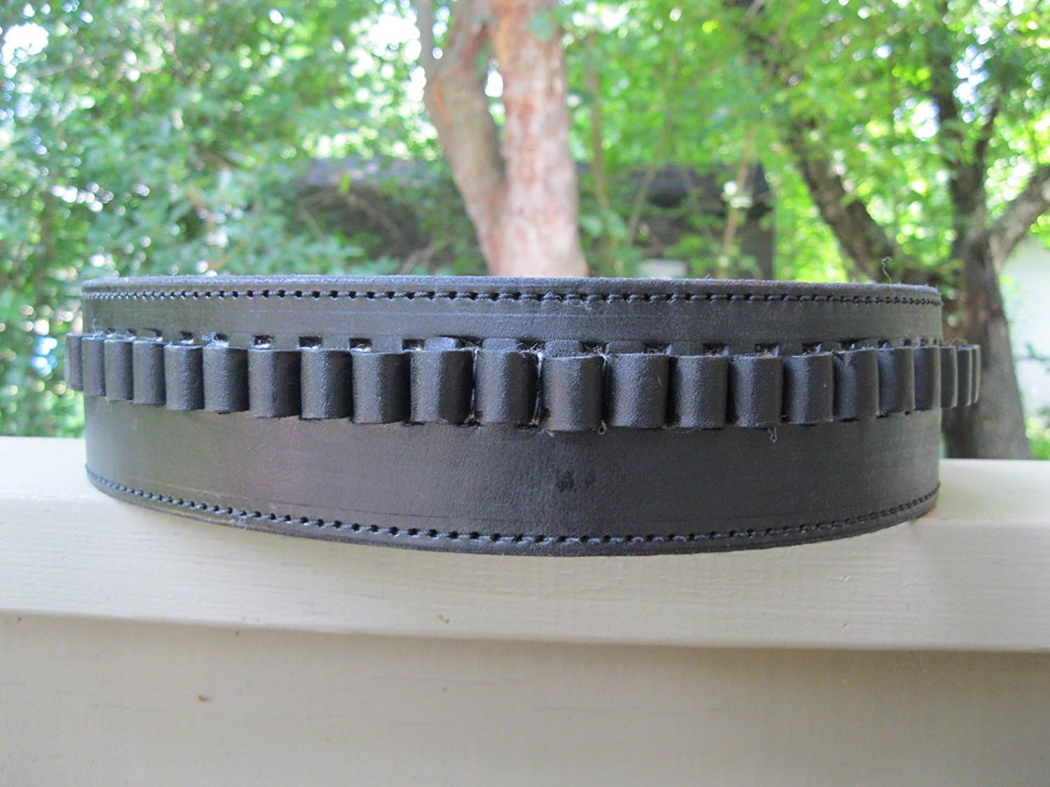 Shotgun Lilli Black Genuine Leather - 45 Caliber - Cartridge Gun Belt