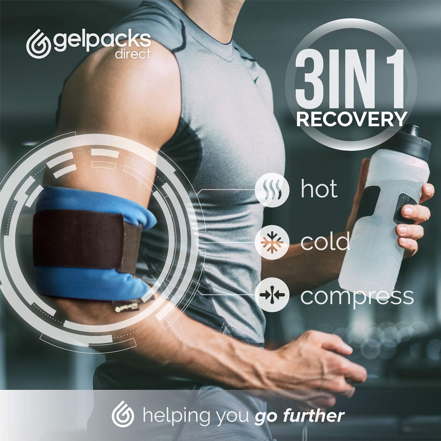 Gel Packs Direct, Reusable Hot & Cold Replacement Elbow Ice Pack with Strap for Tennis Elbow Tendonitis, Sports Injuries - Image 4
