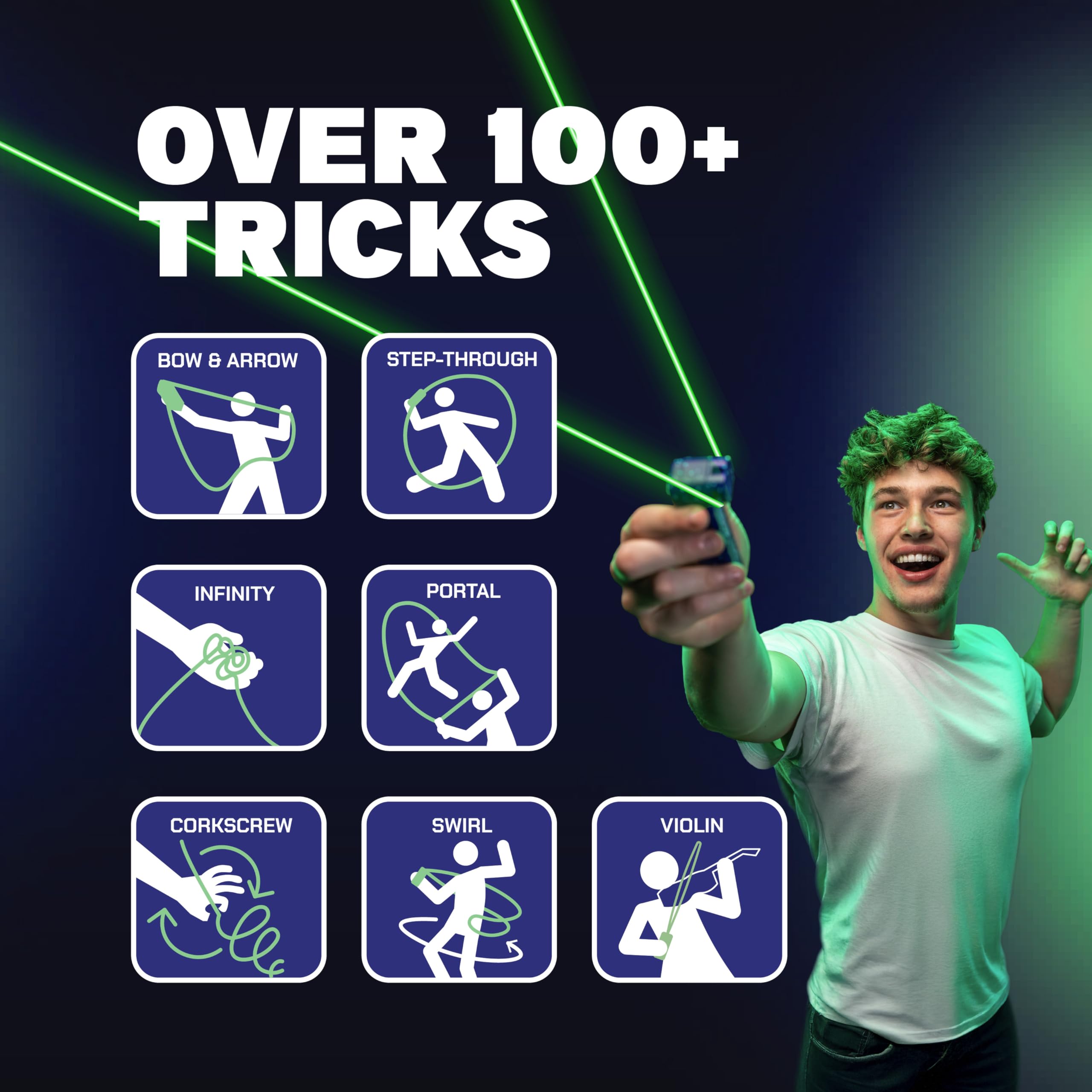 ZipString Luma - The Patented Glow-in-The-Dark Toy That Flies a Loop of String, Creates Endless Shapes and Tricks Built-in LED for Glowing Fun. Perfect STEM Gift for Kids & Adults. Wonderment Awaits