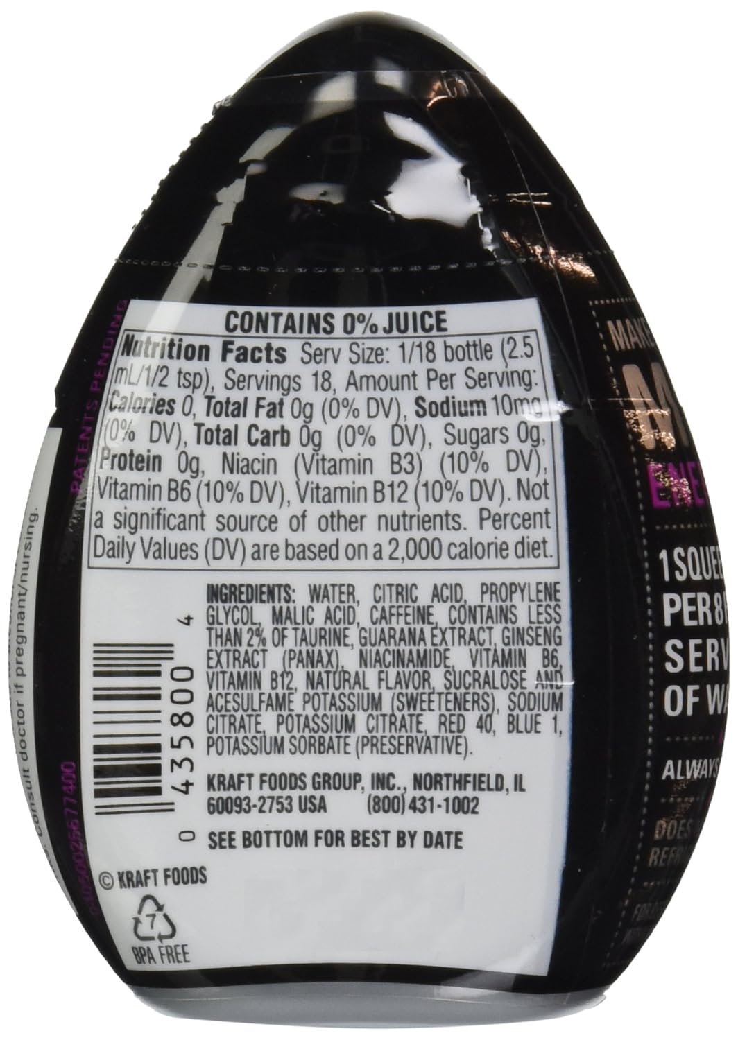 Mio Energy Nutrition Facts Caffeine Besto Blog