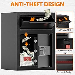 1.8 CUB Depository Drop Safe Fireproof, Front Drop