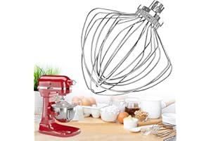 XINCAN KN211WW Stainless Steel 11-Wire Whip Attachment for KitchenAid Bowl-Lift Mixer 7 Quart Bowl, Stainless Steel Whisk Replacement for Kitchen Aid Mixer, Dishwasher Safe, Egg Heavy Cream Beater.