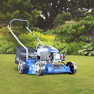 Hyundai HYM400P - Cortacésped giratorio de gasolina (99 cc, 4 tiempos