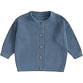 Kupretty Toddler Baby Girl Boy Cardigan Sweater Fall Winter Clothes Infant Chunky Knitted Button Down Knit Jacket Knitwear