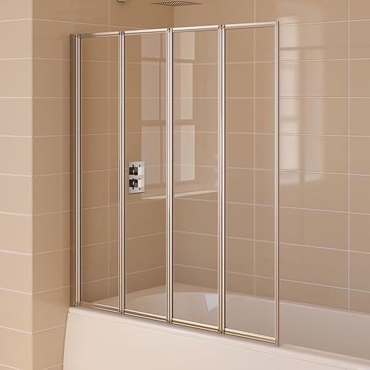 1000mm Modern Pivot Folding Bath Shower Glass Screen Reversible Door